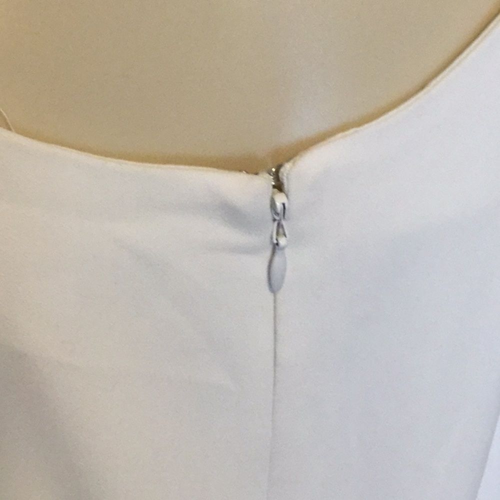 Ivory backless gown embellished cowl back detail - Picture 5 of 9